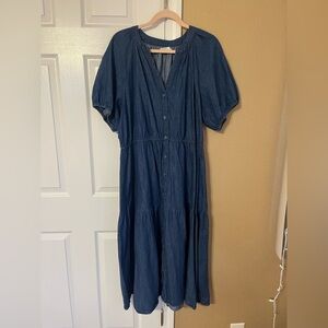 Sonoma Navy denim maxi dress